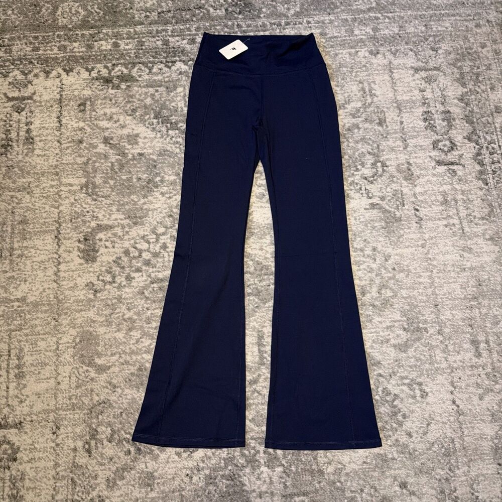 Fabletics Oasis PureLuxe High-Waisted Kick Flare Navy Blue M